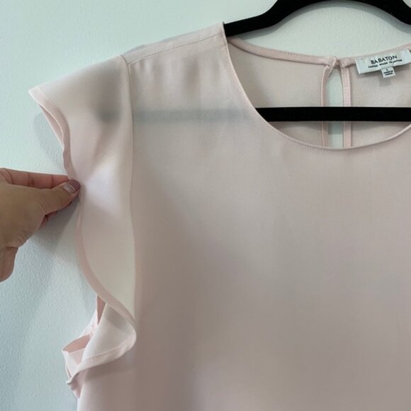 Aritzia Babaton Chaplin Flutter Sleeve Blouse - Picture 5 of 12